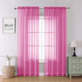 Lecloud Hot Pink Sheer Curtains by Lecloud