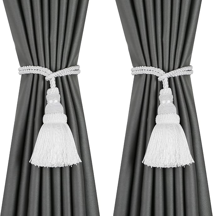 Fenghuangwu 2 Pack Curtain Tie Backs Rope Tassels by fenghuangwu