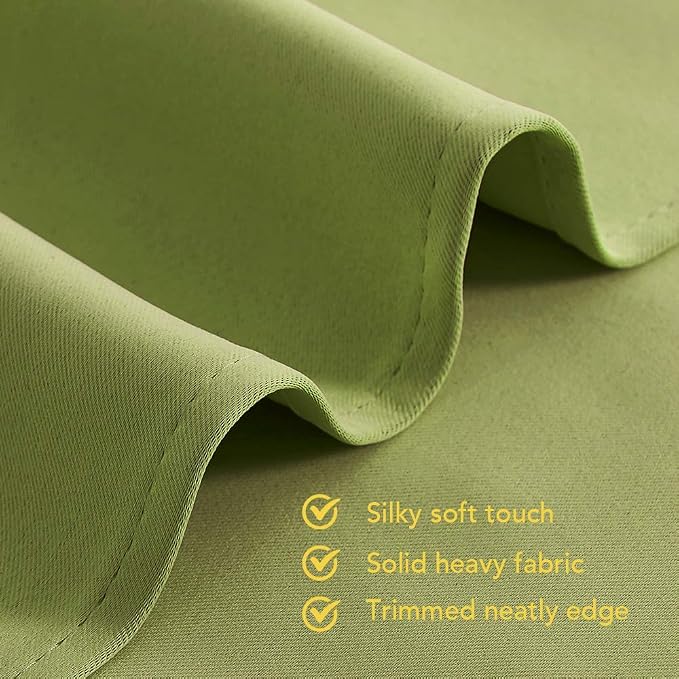 NICETOWN Blackout Curtains for Bedroom, Fresh Green, 42 W by 80 L, Thermal - Image 5