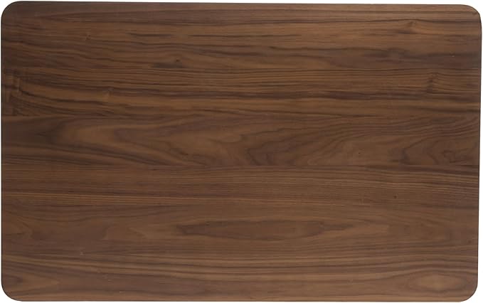 Dining Table Set for 4, Solid Rubberwood Upholstered Chairs, Mid-Century Modern Kitchen Furniture for Home, Dining/Living Room, Walnut+Gray