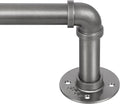 Zeerobee Curtain Rods for Windows 72 to 144, 1 Inch Industrial Wrap Around Grey by zeerobee