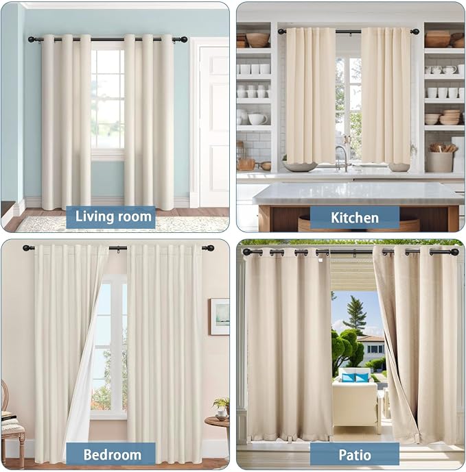 Black Curtain Rods for Windows 28 to 48 Inch, 2 Pack 5/8 Inch Diameter - Image 6