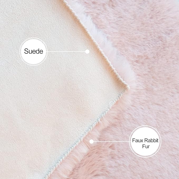 ORINOVA Pink Washable Fluffy 5x8 Area Rugs - Image 6