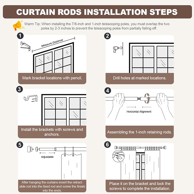 Lootkell Modern Silver Curtain Rods - Image 9