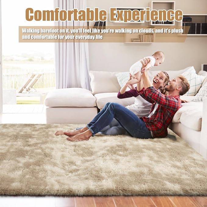 9x12 Fluffy Area Rugs for Living Room, Large Fuzzy Shag Area Rug for Bedroom - Image 7
