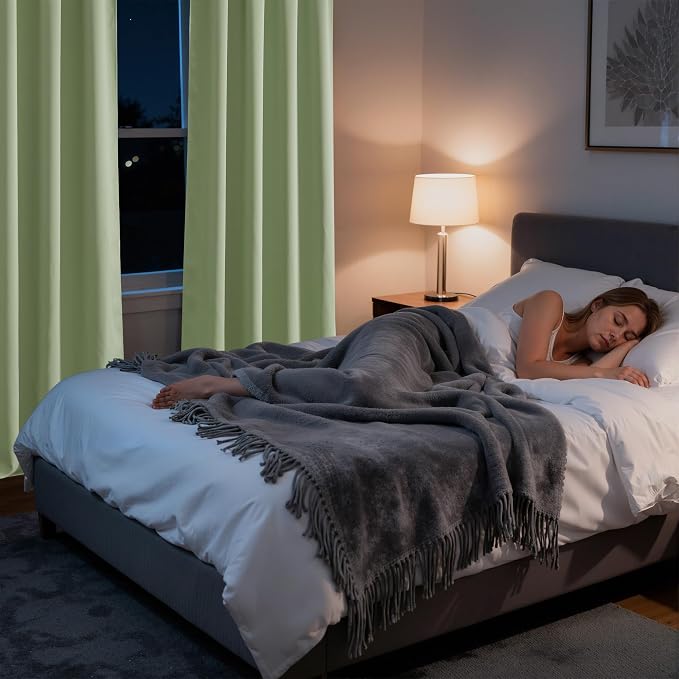 RYB HOME Bedroom Blackout Curtains 84 inches Long, 100% Blackout Thermal - Image 5