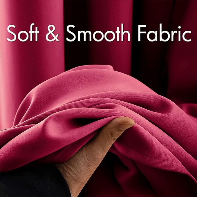 MIULEE Blackout Room Darkening Curtains Thermal Insulated Drapes Solid Window - Image 3