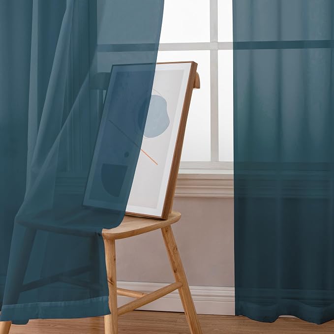 Simplebrand Dusty Blue Tier Curtains - Image 4