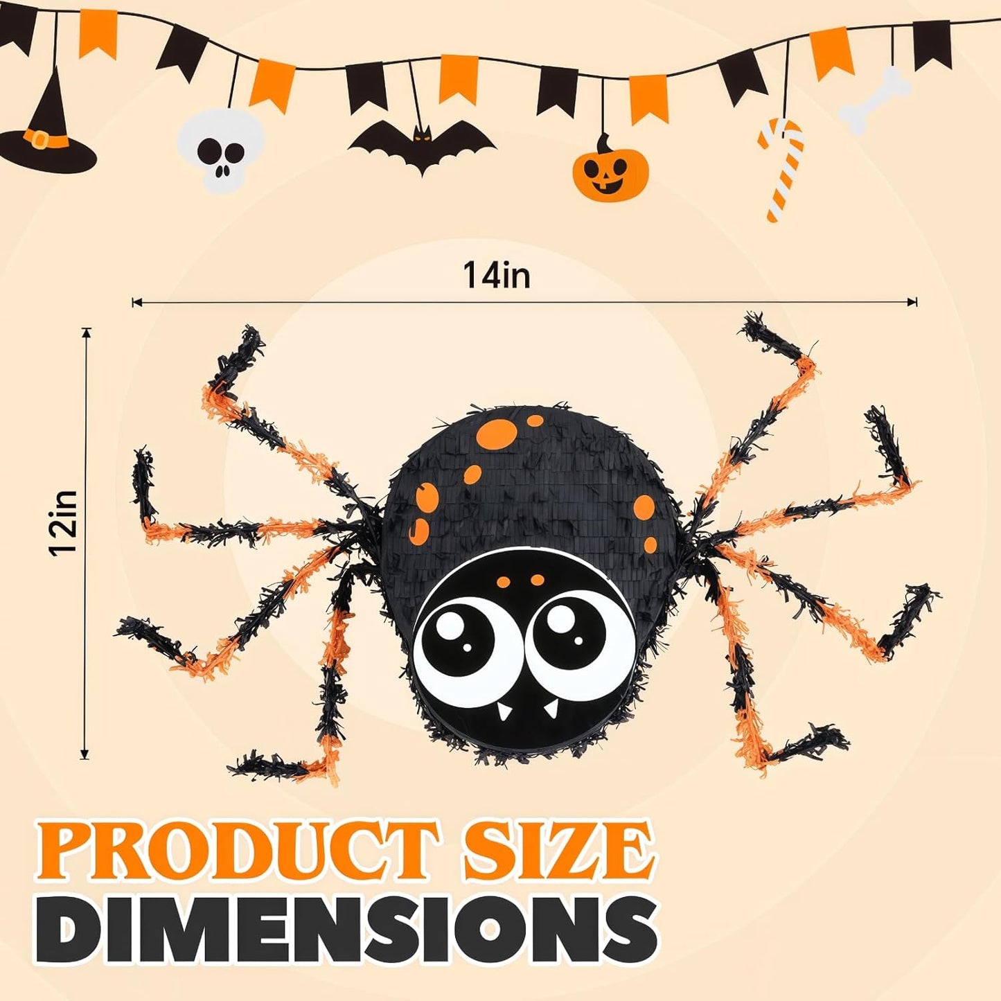 Small Halloween Spiders Pinatas, Perfect for Halloween Party and Decoration, Birthday Theme Parties Game