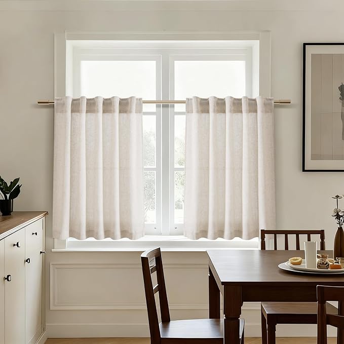 Nanspring 30 Inch Long Beige Curtains - Image 7