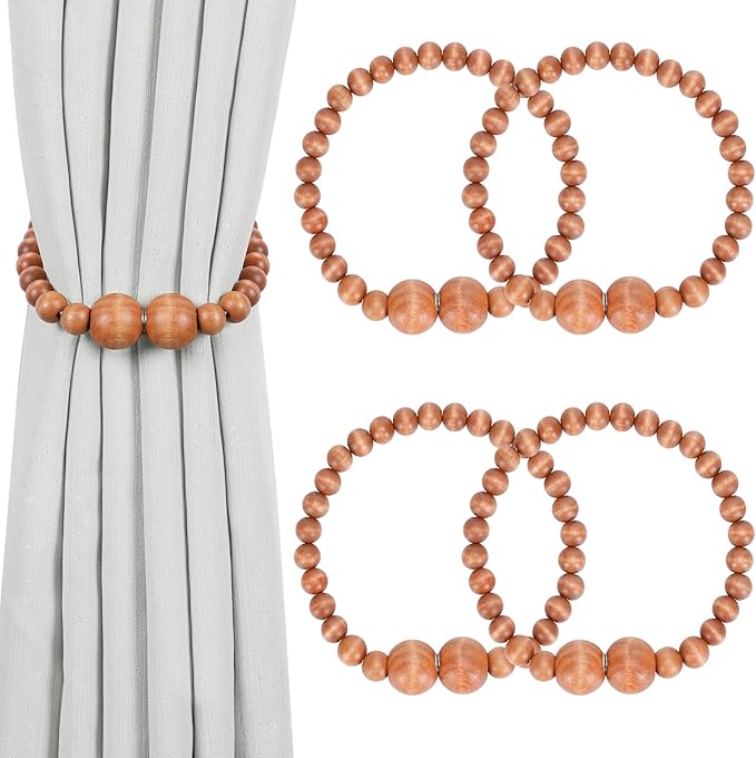 Magnetic Curtain Tiebacks, 4 Pack Curtain Holdbacks by KLOGTSINDDirect