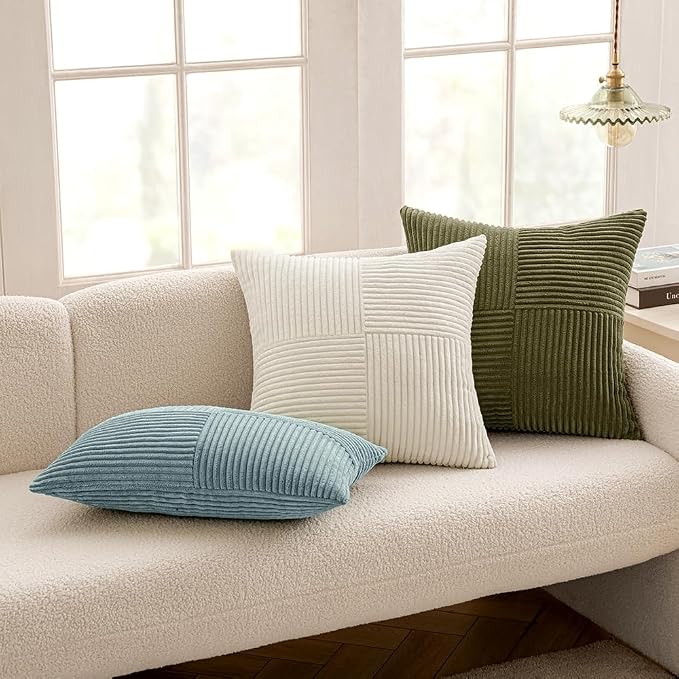 MIULEE Sky Blue Decorative Throw Pillow Covers 20x20 Inch - Image 5