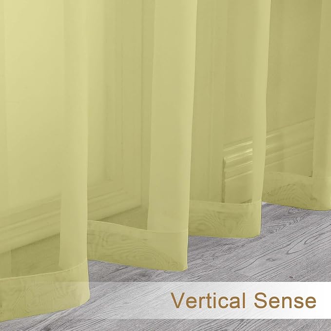 Chyhomenyc Sheer Valances for Windows, Light Filtering Small Window Curtains - Image 8