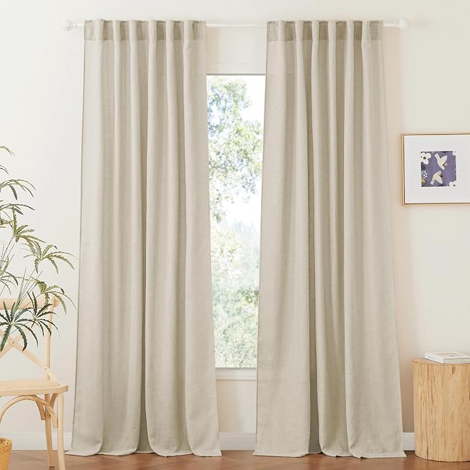 RYB HOME Linen Curtains Semi Sheers by RYBHOME