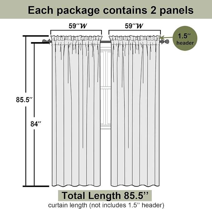 Lecloud Light Pink Sheer Curtains - Image 3