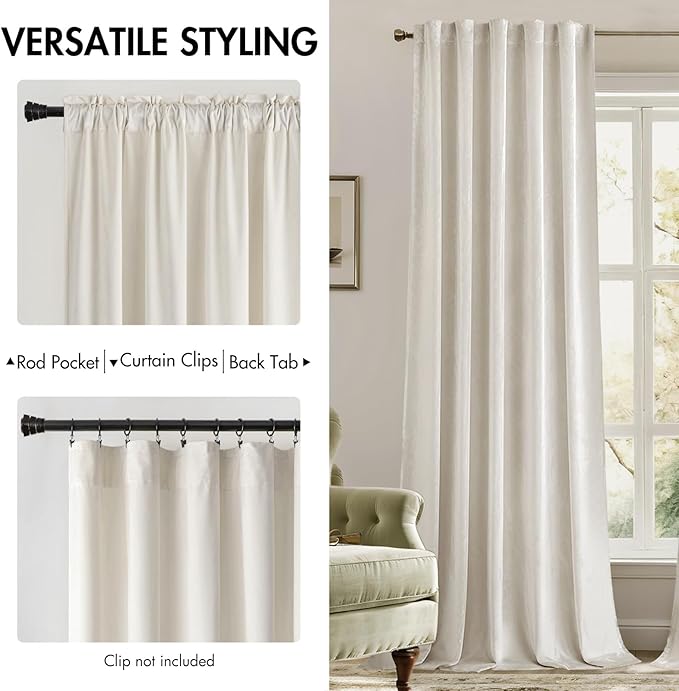 MIULEE Velvet Curtains 84 inches - Image 2