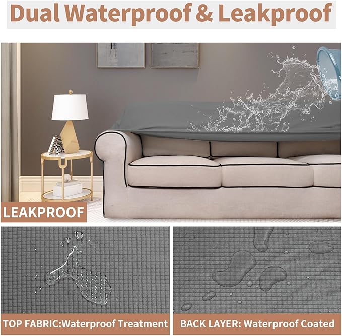 Easy-Going 100% Waterproof Oversized Chair Couch Cover, Dual Waterproof Sofa - Image 3