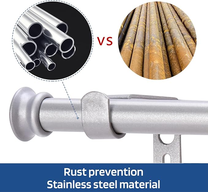 Standard Decorative Window Curtain Rods 30 to 88 Inch, 5/8 Inch Diameter Small - Image 4
