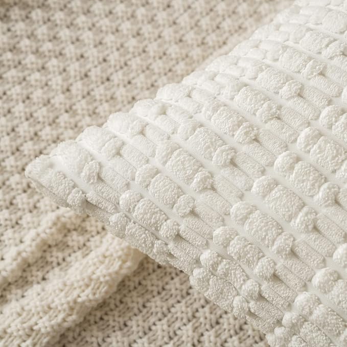 MIULEE Pack of 2 Corduroy Decorative Euro Sham Throw Pillow Covers 24x24 Inch - Image 2