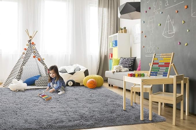 TWINNIS Super Soft Shaggy Rugs Fluffy Carpets, 4x5.9 Feet, Indoor Modern Plush - Image 4