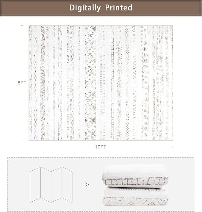 Moroccan Washable Rugs 8x10 Area Rugs - Image 2