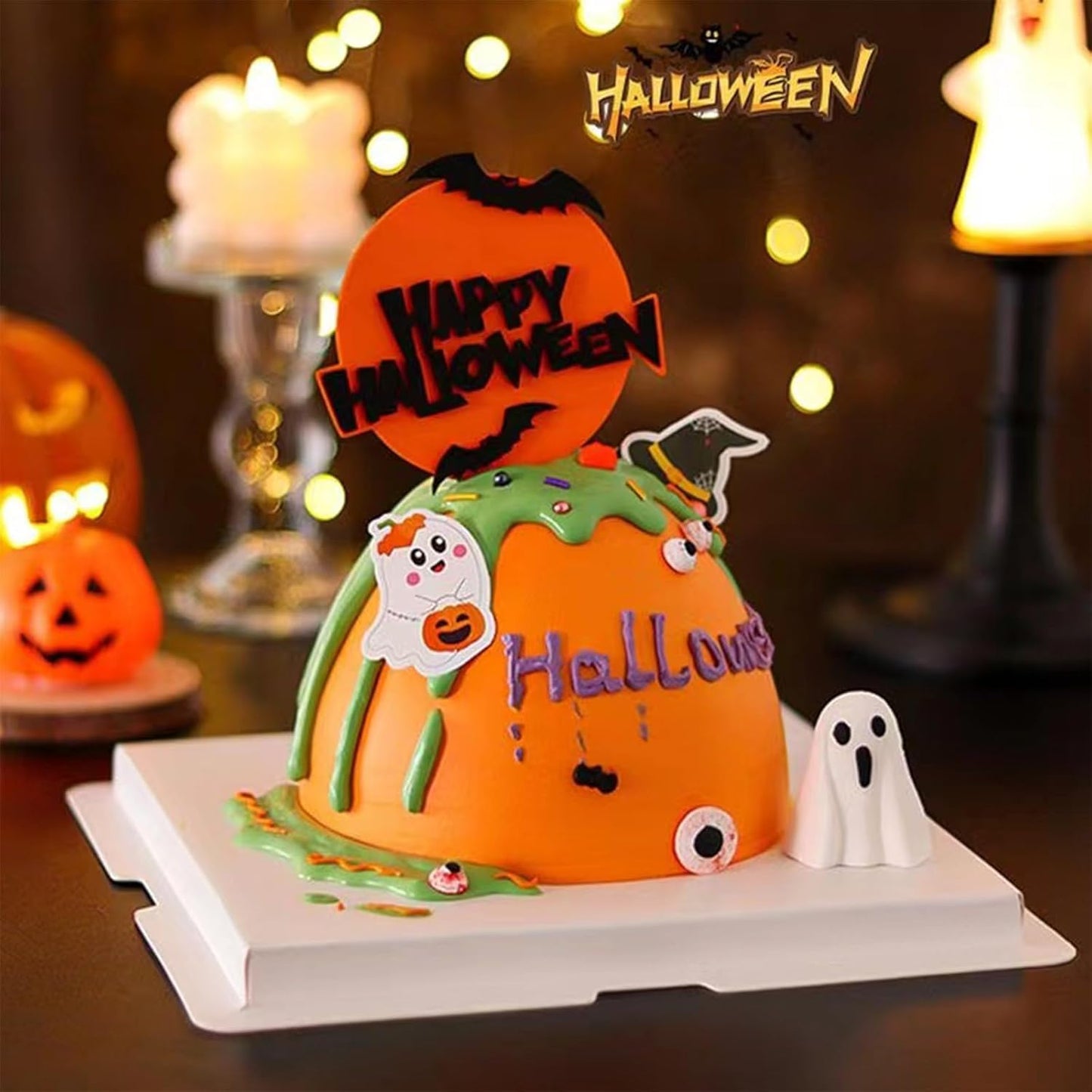 Sentovac Halloween Nonpareils Sprinkles Edible 2mm Mini Peals Sprinkle for Cake Decorating Sugar Candy Cookie Cupcake Topper Baking Decorations Thankgiving Halloween Supplies