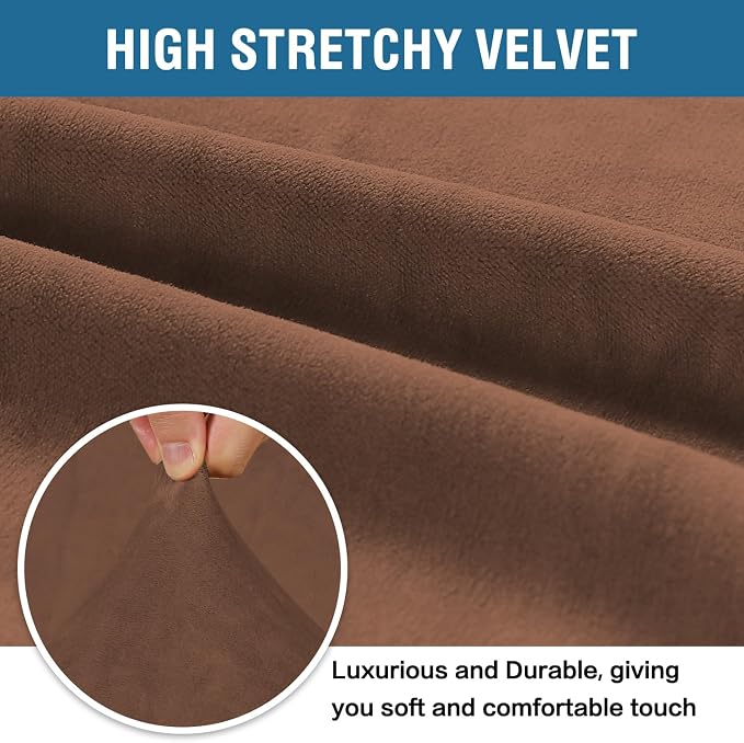 H.VERSAILTEX Stretch Velvet Sofa Covers Large Couch Covers Sofa Slipcovers - Image 3