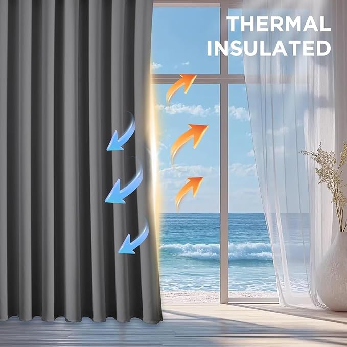 Joydeco Blackout Curtains 108 Inch Length 2 Panels Set, Thermal Insulated Long - Image 6