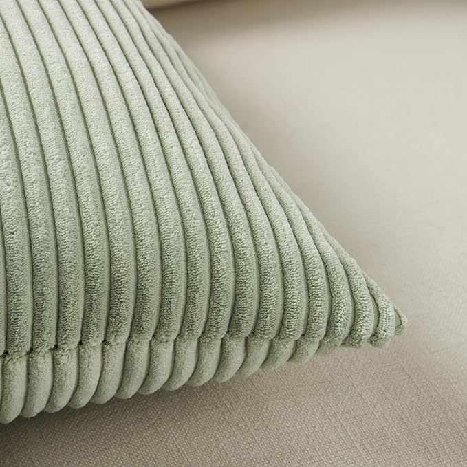 Fancy Homi 2 Packs Sage Green Big Decorative Throw Pillow Covers 24x24 Inch - Image 5