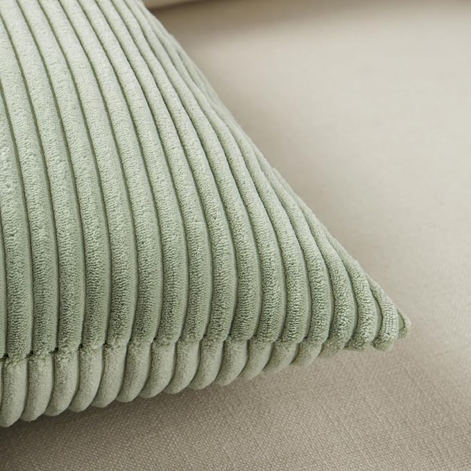 Fancy Homi 2 Packs Sage Green Lumbar Decorative Throw Pillow Covers 14x22 Inch - Image 5