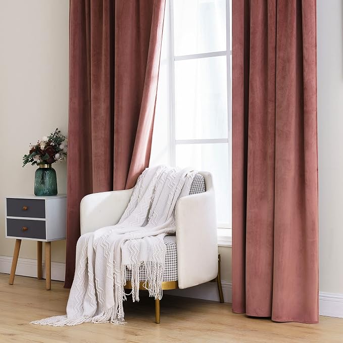MIULEE Velvet Curtains 90 inches 2 Panels - Image 7
