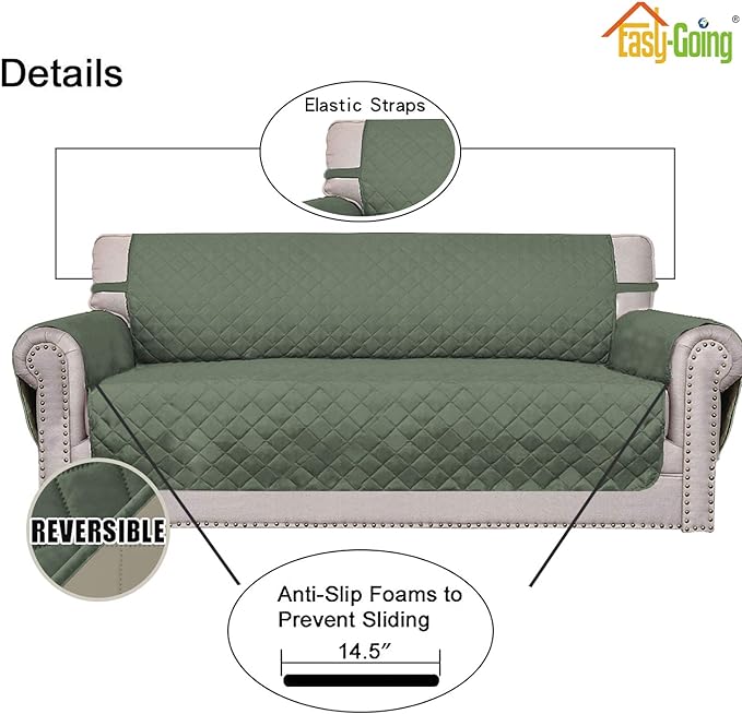 Easy-Going Reversible Loveseat Couch Cover - Image 3