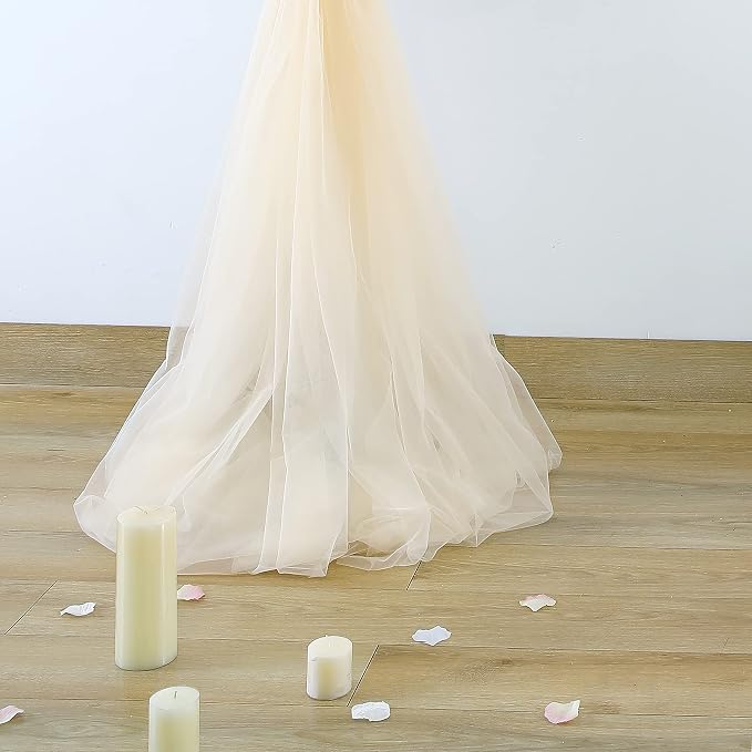 Champagne Tulle Backdrop Curtain - Image 8