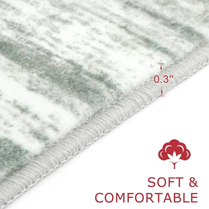 KOZYFLY Kitchen Runner Rug for Hallway Non-Slip Modern Abstract Runner Rug 2x5 - Image 2