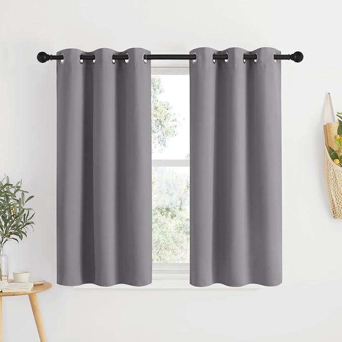 NICETOWN Silver Grey Blackout Curtain Panels by NICETOWN