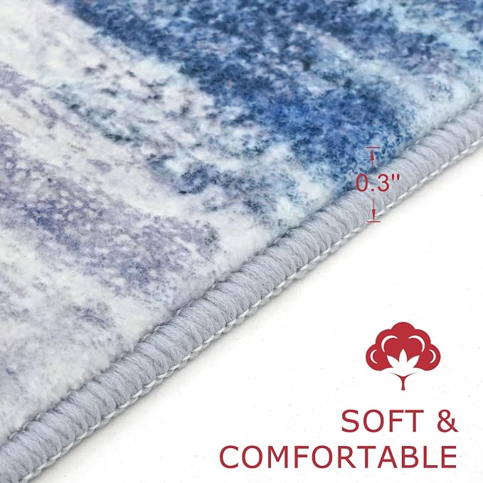 KOZYFLY Modern Abstract Kitchen Runner Rug, 2x6 Washable Rug Runner Non-Slip - Image 2