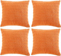 Fancy Homi 4 Packs Orange Fall Decorative Throw Pillow Covers 20x20 Inch by Fancy+Homi