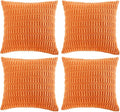 Fancy Homi 4 Packs Orange Fall Decorative Throw Pillow Covers 22x22 Inch by Fancy+Homi