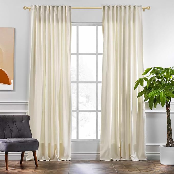 Gold Curtain Rods for Windows 28 to 48 Inch, 2 Pack 5/8" Diameter Heavy Duty - Image 2