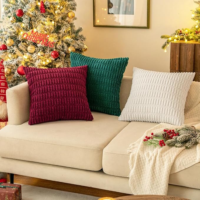 MIULEE Pack of 2 Corduroy Decorative Euro Sham Throw Pillow Covers 24x24 Inch - Image 11