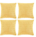 Fancy Homi 4 Packs Yellow Euro Decorative Throw Pillow Covers 26x26 Inch by Fancy+Homi