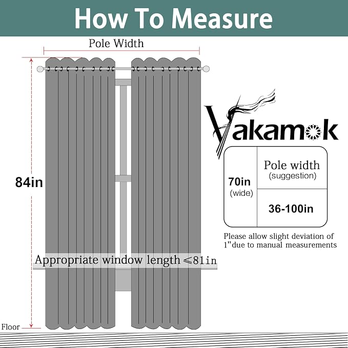 Yakamok 84 Inch Length Blackout Curtains - Image 7