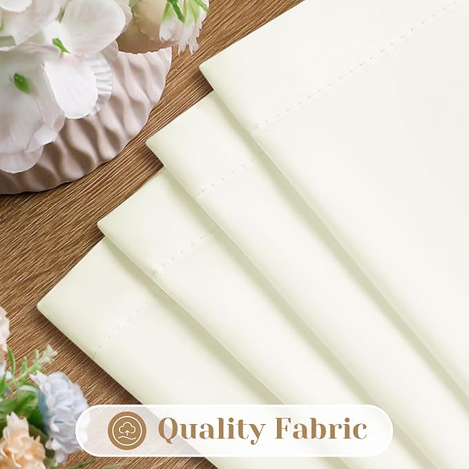 HOMEIDEAS Non-See-Through Ivory Privacy Sheer Curtains, 52 X 63 Inches Long 2 - Image 4