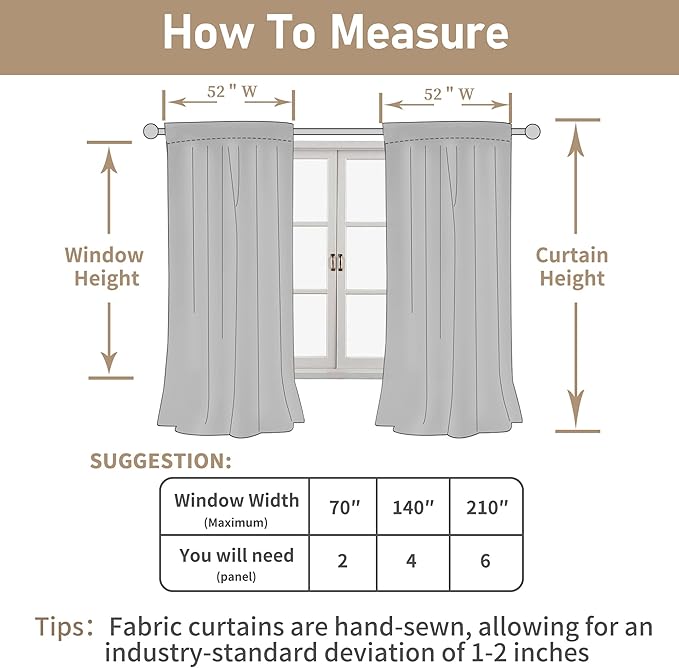 LAMIT Taupe Sheer Linen Curtains, 102 inch Light Filtering Semi Sheer Panels - Image 7