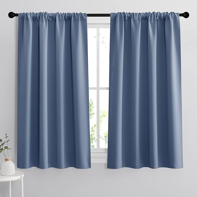 RYB HOME Blackout Curtains for Bedroom Living Room 63 inches Long, Thermal by RYBHOME