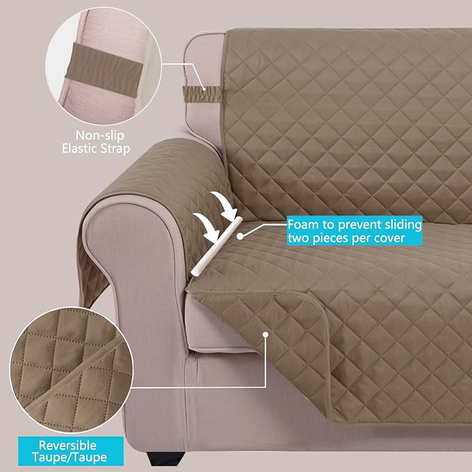 U-NICE HOME Large Sofa Cover Reversible Couch Cover - Image 3