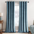 MIULEE Velvet Curtains Dark Slate Elegant Grommet Curtains Thermal Insulated by MIULEE