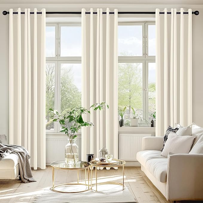 MIULEE Birch Blackout Curtains for Bedroom Living Room 72 Inches Long 2 Panels - Image 6