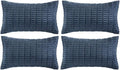 Fancy Homi 4 Packs Dusty Blue Decorative Throw Pillow Covers 12x20 Inch by Fancy+Homi