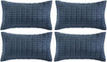 Fancy Homi 4 Packs Dusty Blue Decorative Throw Pillow Covers 12x24 Inch by Fancy+Homi